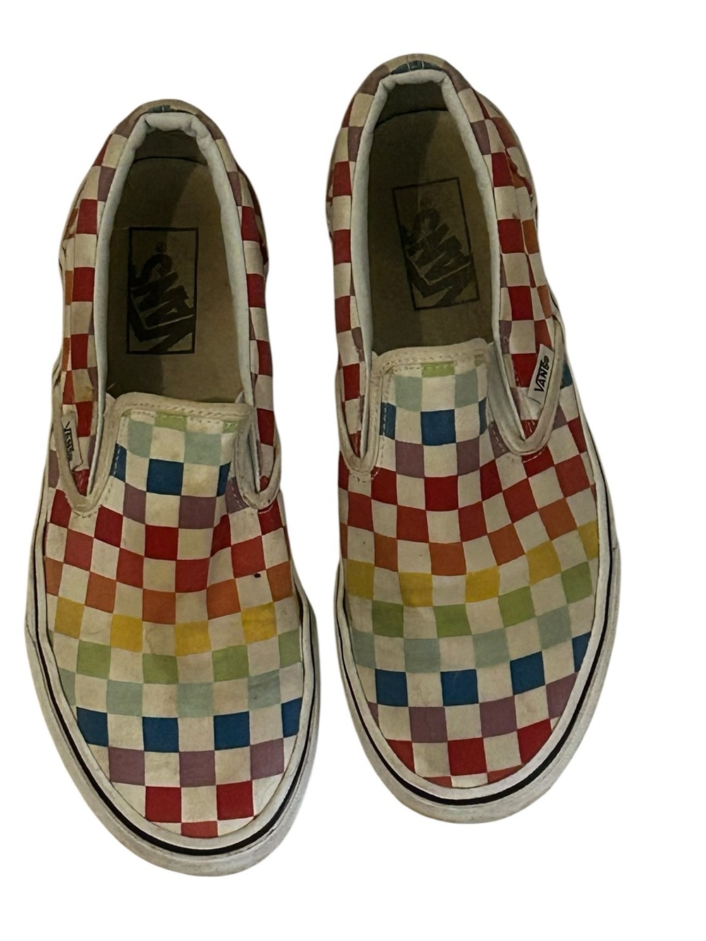 Vans Kids Multicolor Checkerboard Slip-On Sneakers - Picture 4 of 7